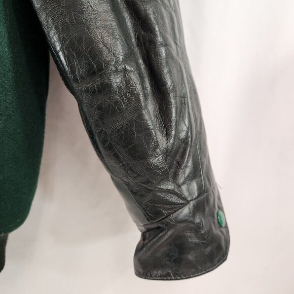 Vtg Car Club Canada Womens Bomber Jacket Packard Ocean West Leather Wool - Picture 6 of 16